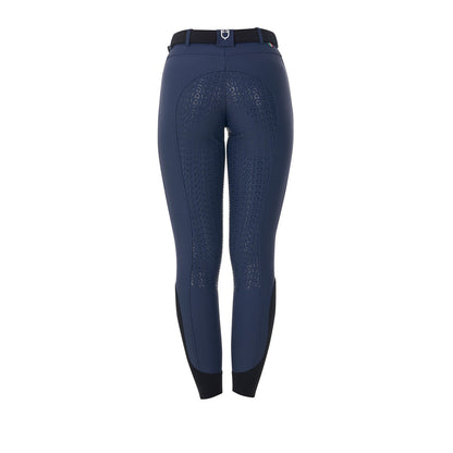Pantalones de mujer full grip Equestro X FISE - Navy Blazer