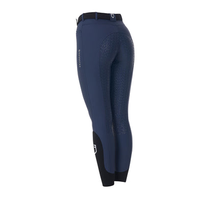 Pantalones de mujer full grip Equestro X FISE - Navy Blazer