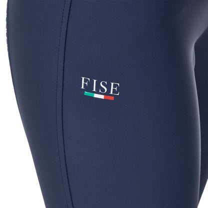 Pantalones de mujer full grip Equestro X FISE - Navy Blazer