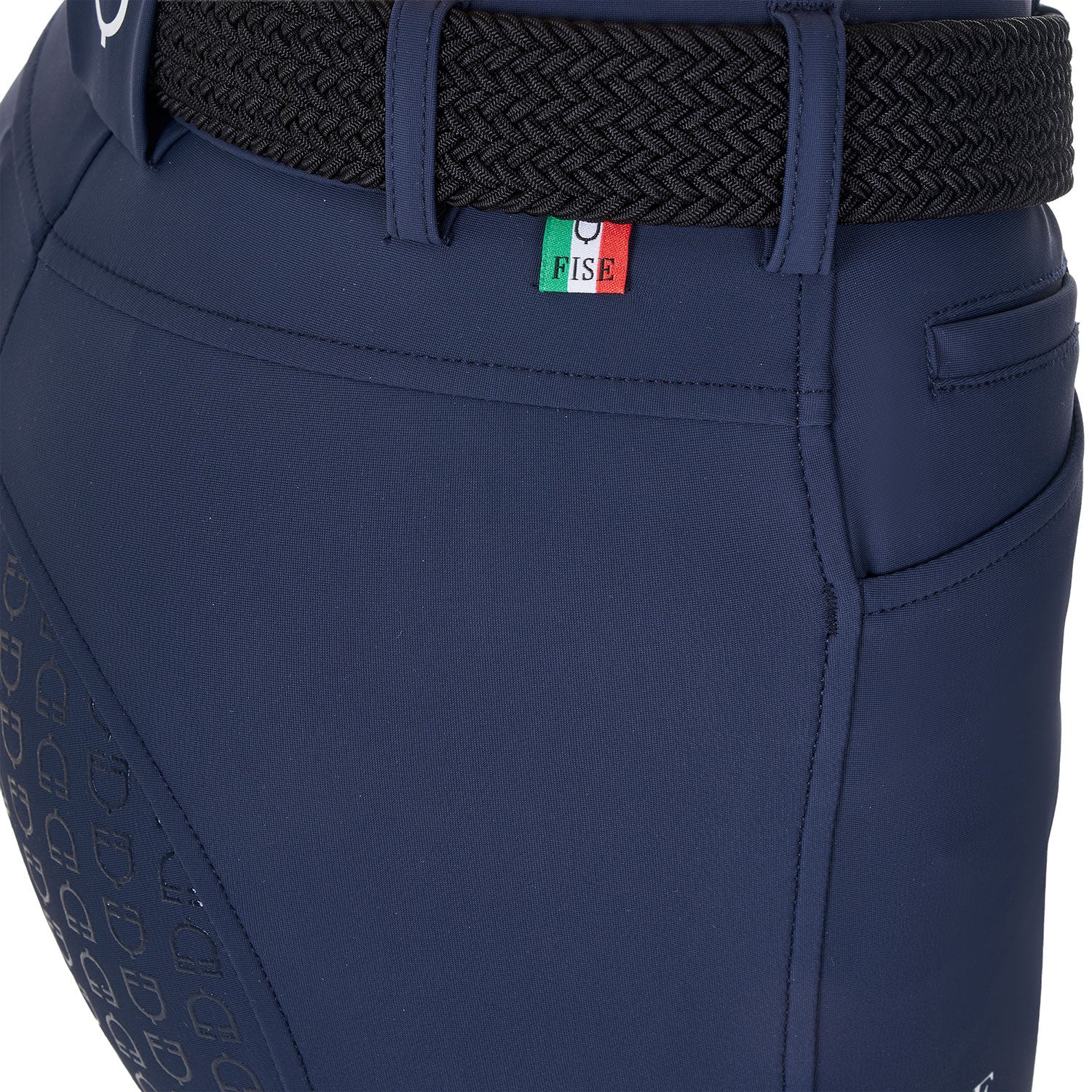 Pantalones de mujer full grip Equestro X FISE - Navy Blazer