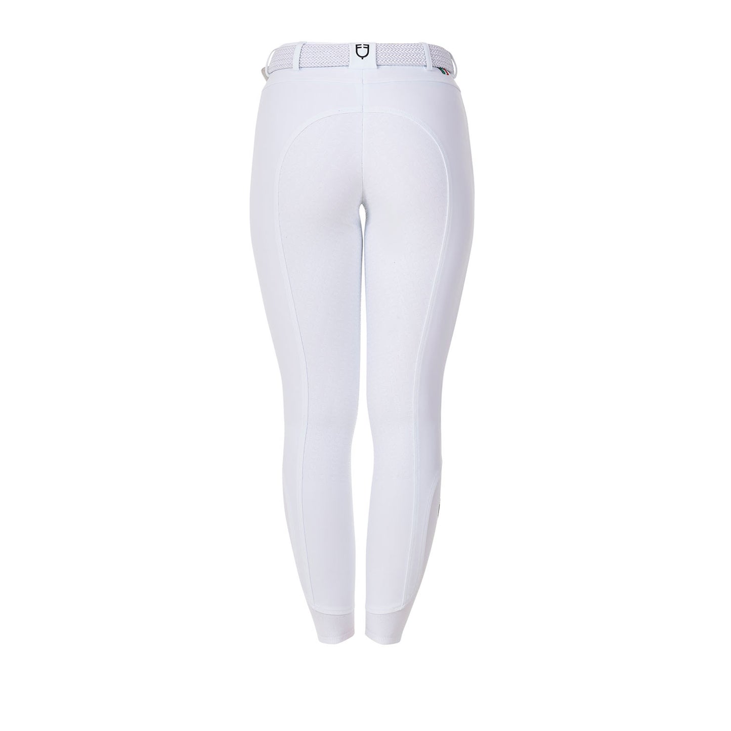 Pantalones de mujer full grip Equestro X FISE - Blanco