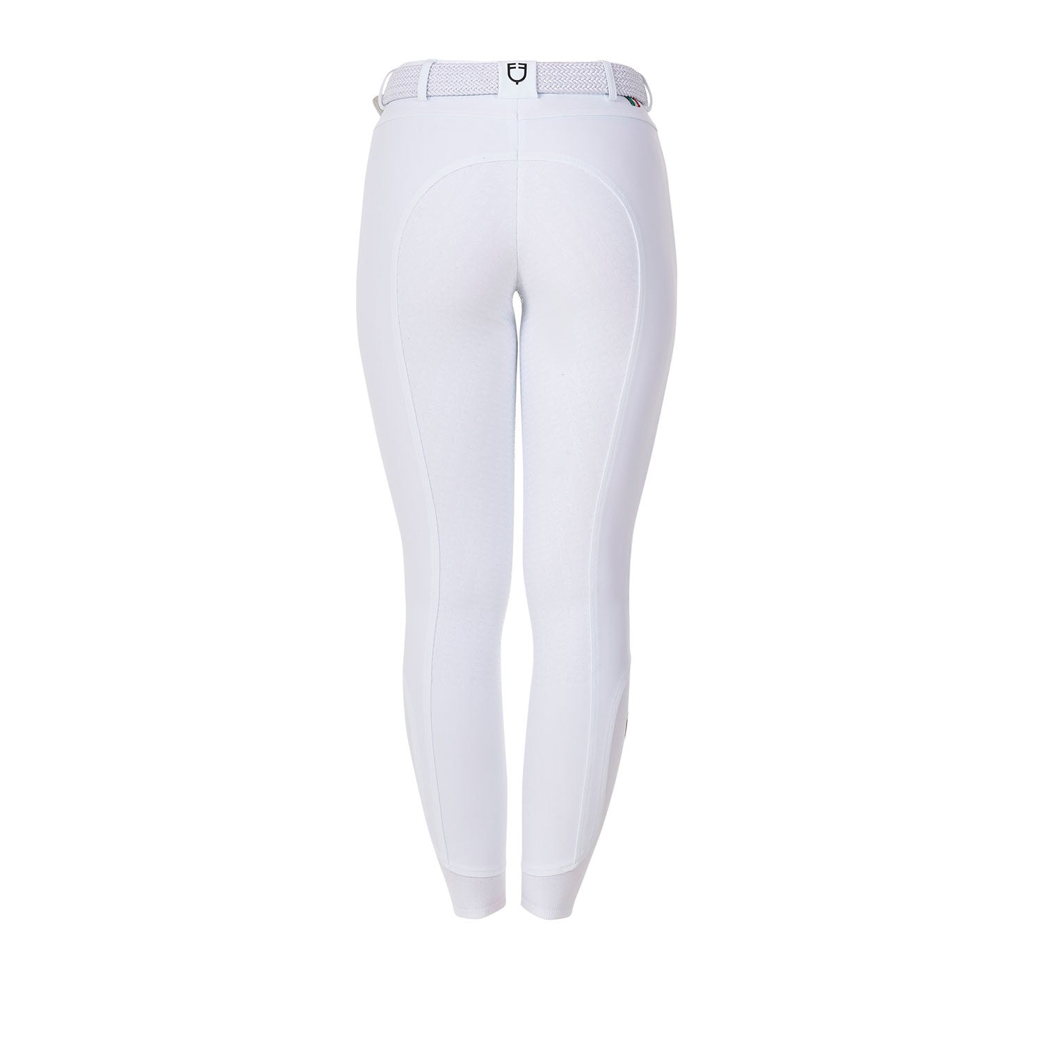 Pantalones de mujer full grip Equestro X FISE - Blanco