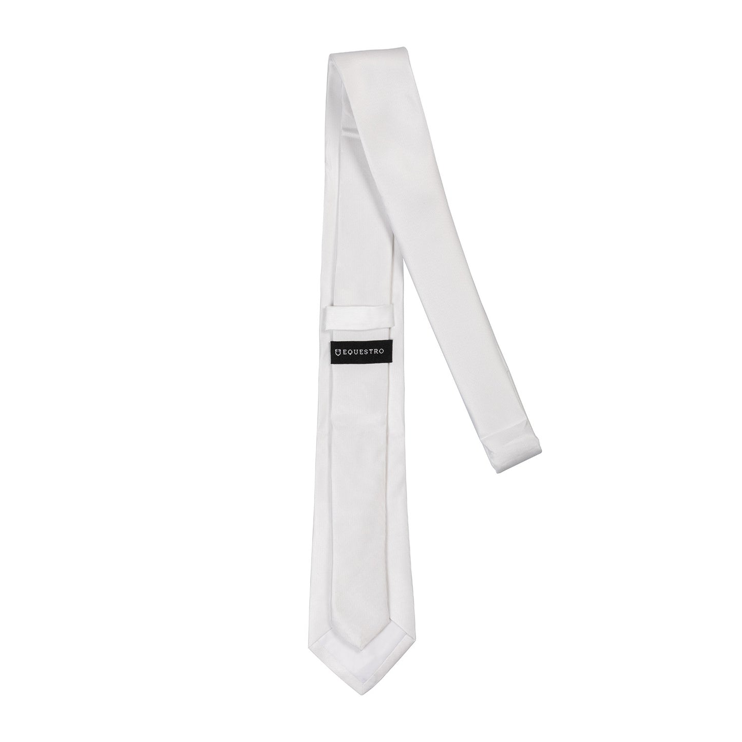 Corbata de competición con logo bordado Equestro X FISE - Blanco