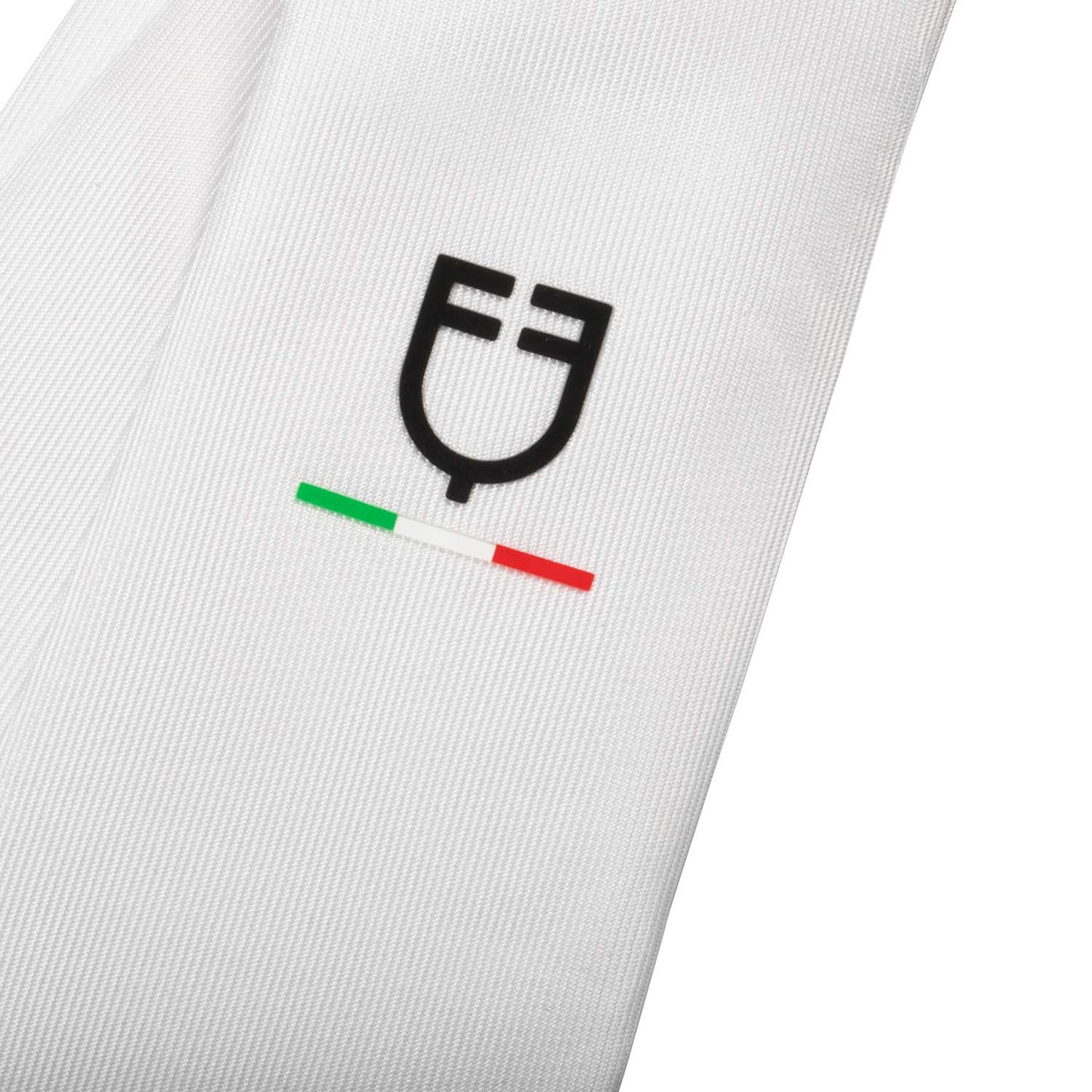 Corbata de competición con logo bordado Equestro X FISE - Blanco