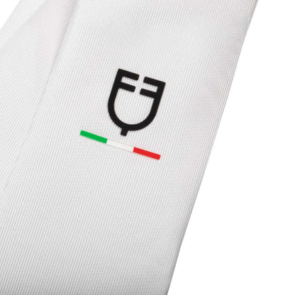 Corbata de competición con logo bordado Equestro X FISE - Blanco