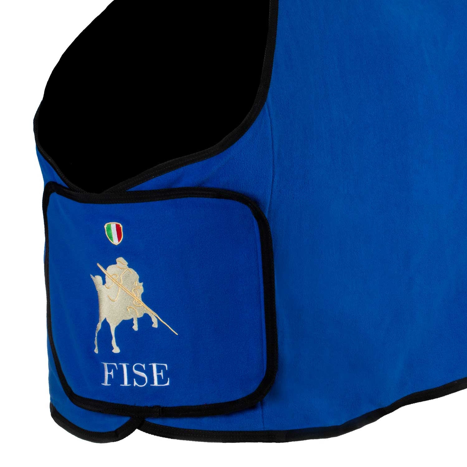 Manta polar con cierre frontal Equestro X FISE - Azzurro Savoia