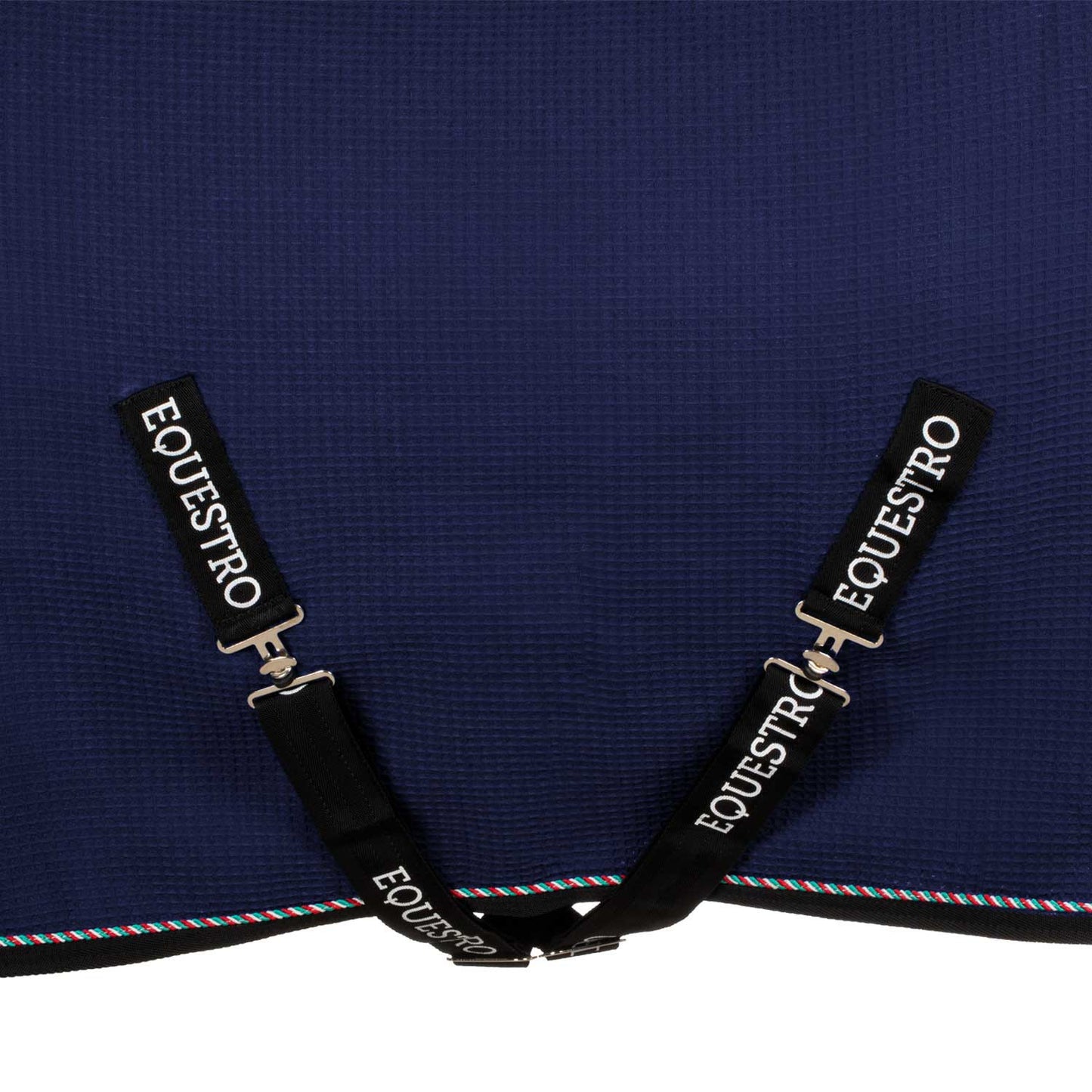 Manta de box de tejido waffle Equestro X FISE - Navy Blazer