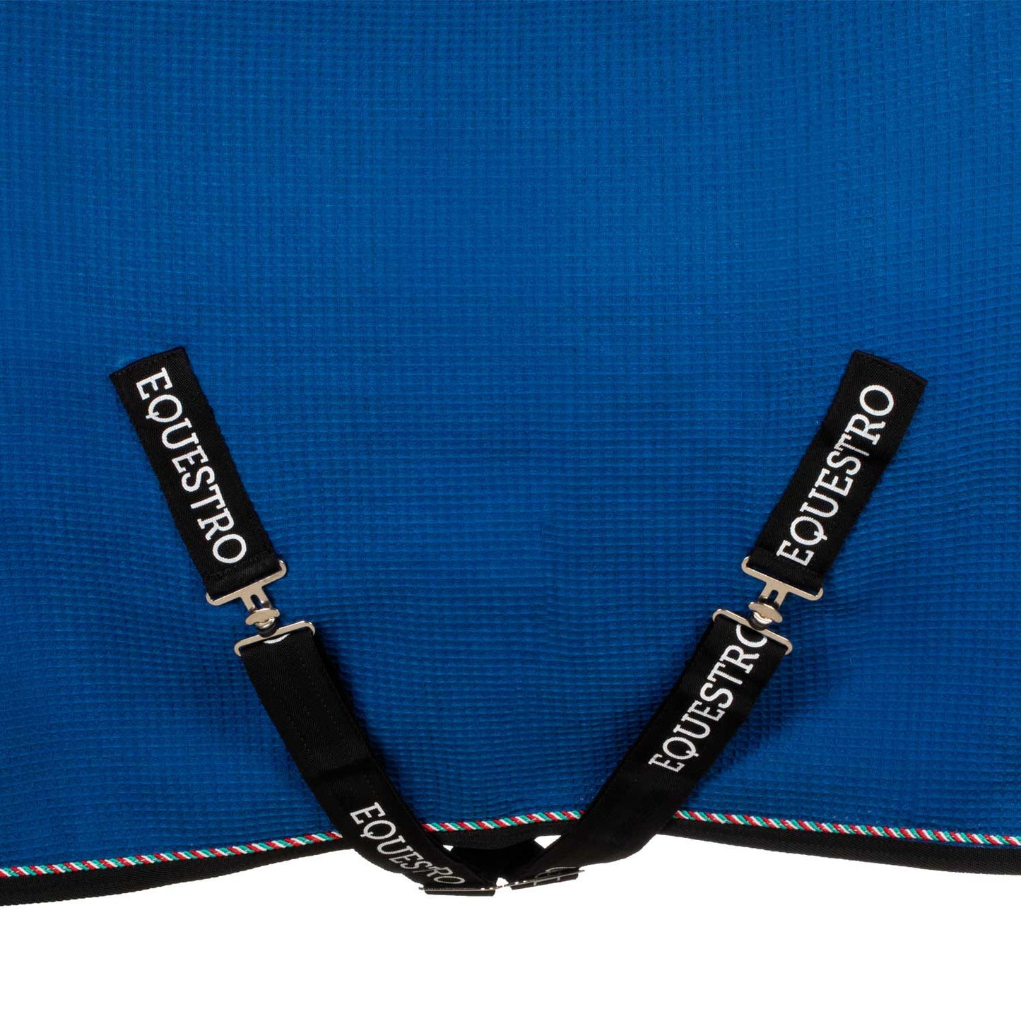 Manta de box de tejido waffle Equestro X FISE - Azzurro Savoia