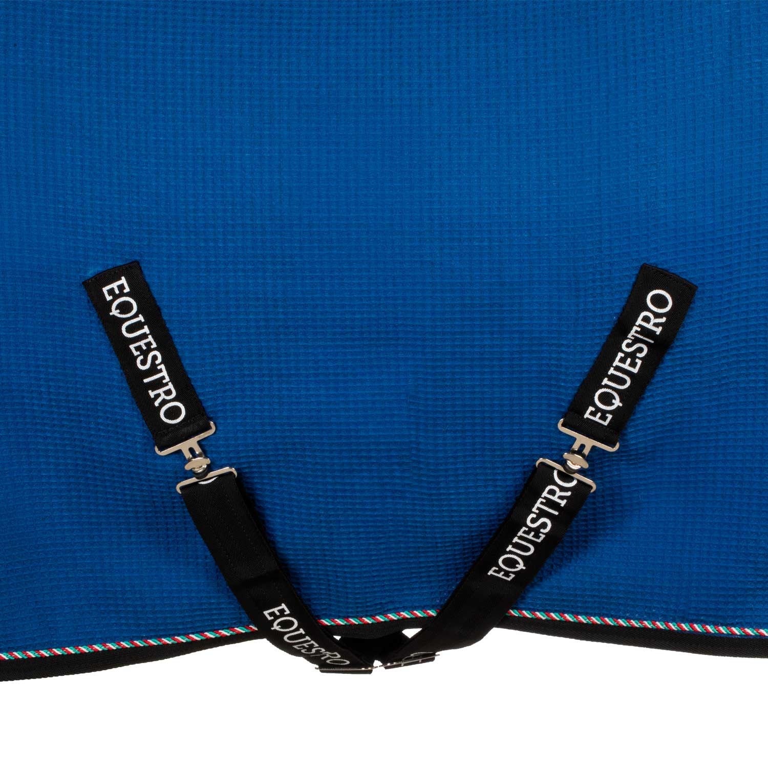 Manta de box de tejido waffle Equestro X FISE - Azzurro Savoia