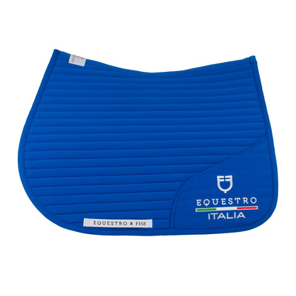 Sudadera de salto con logo bordado Equestro X FISE - Azzurro Savoia