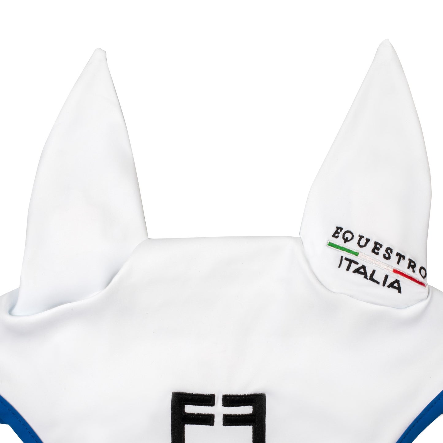 Gorro en tejido técnico Equestro X FISE - White/Azzurro Savoia