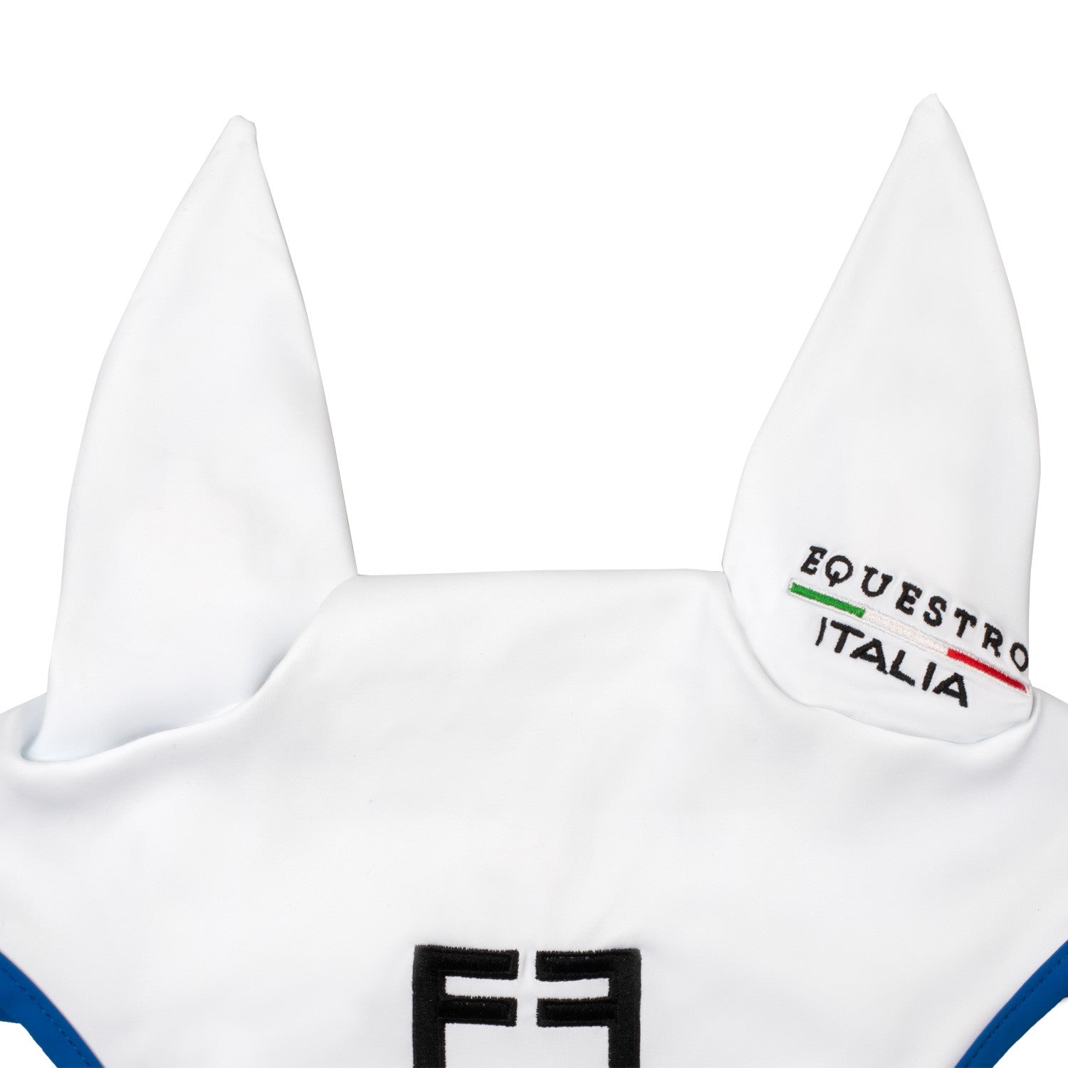 Gorro en tejido técnico Equestro X FISE - White/Azzurro Savoia