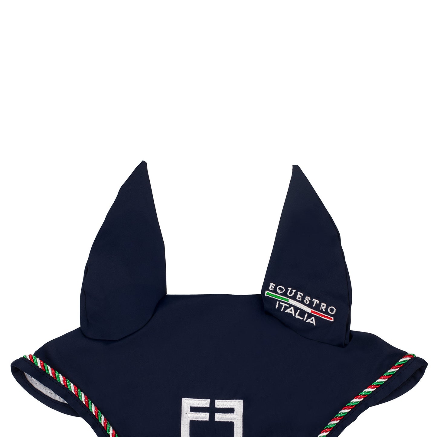 Gorro con ribete tricolor Equestro X FISE - Navy Blazer