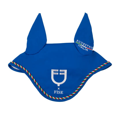 Gorro con ribete tricolor Equestro X FISE - Azzurro Savoia