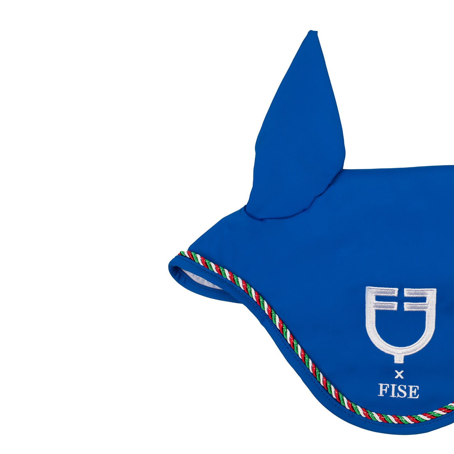 Gorro con ribete tricolor Equestro X FISE - Azzurro Savoia