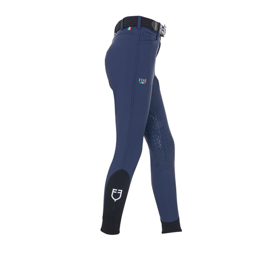 Pantalones unisex para niños grip en la rodilla Equestro X FISE - Navy Blazer