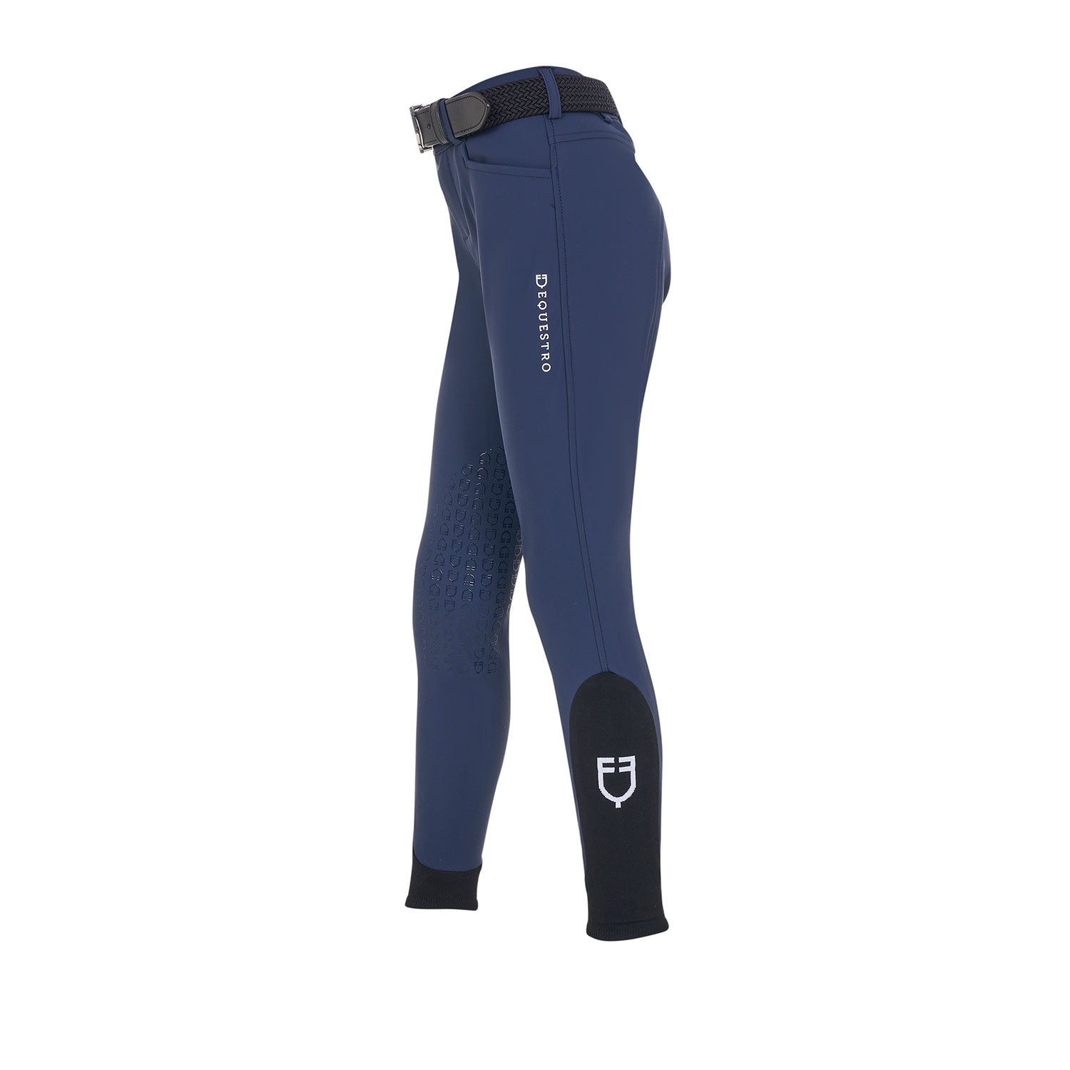 Pantalones unisex para niños grip en la rodilla Equestro X FISE - Navy Blazer