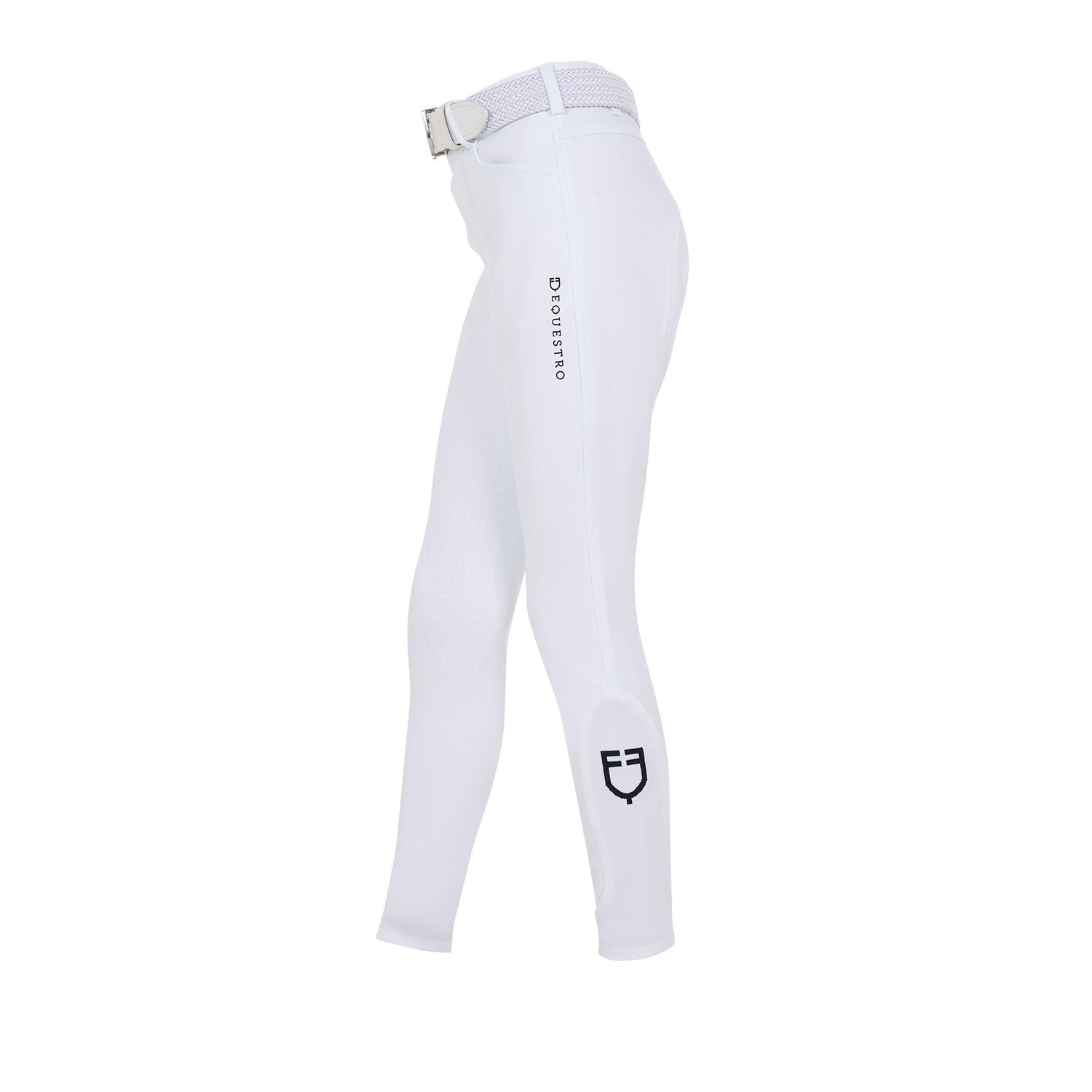 Pantalones unisex para niños grip en la rodilla Equestro X FISE - Blanco