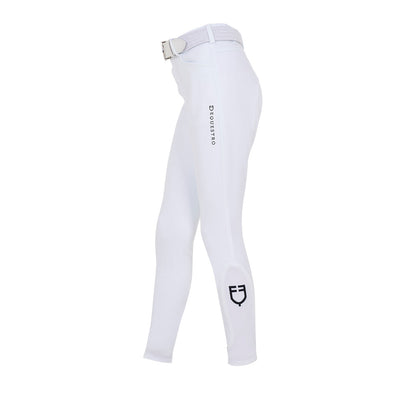 Pantalones unisex para niños grip en la rodilla Equestro X FISE - Blanco