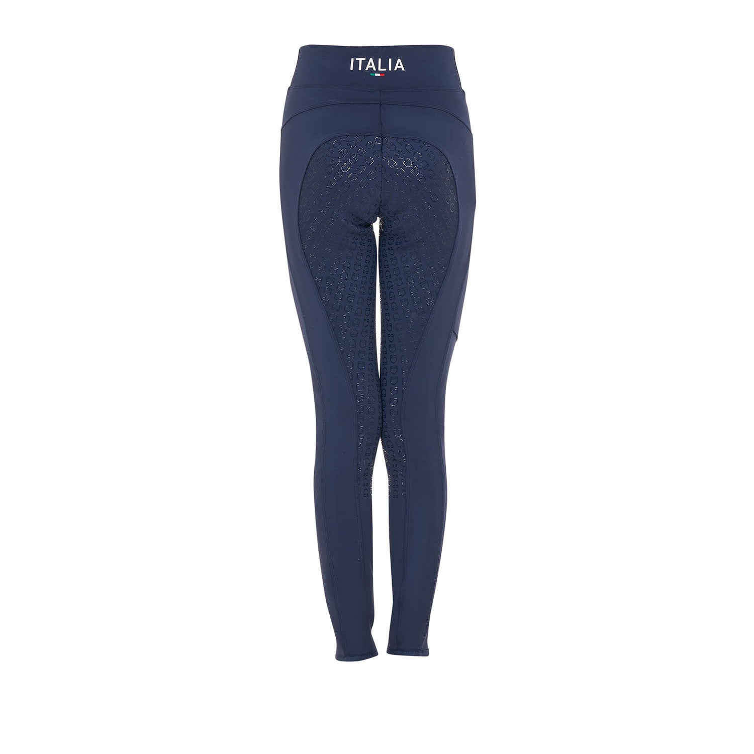 Leggings de niña slim fit full grip Equestro X FISE - Navy Blazer
