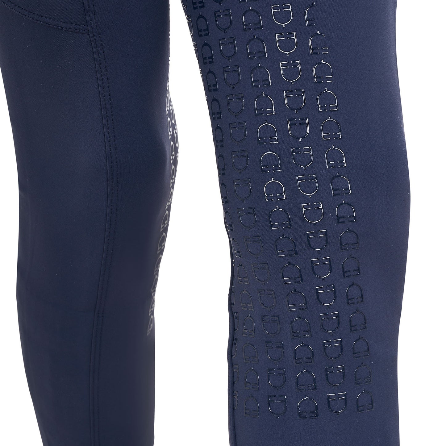 Leggings de niña slim fit full grip Equestro X FISE - Navy Blazer