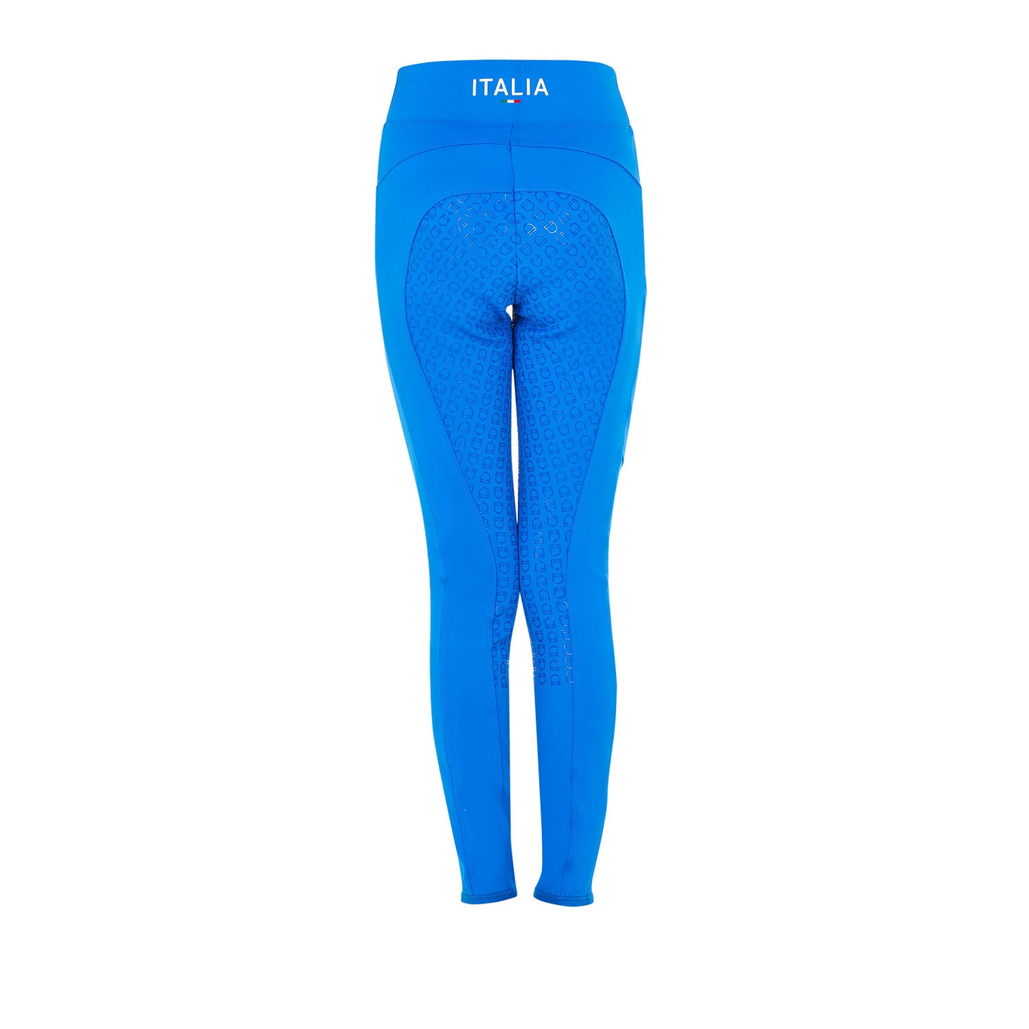 Leggings de niña slim fit full grip Equestro X FISE - Azzurro Savoia