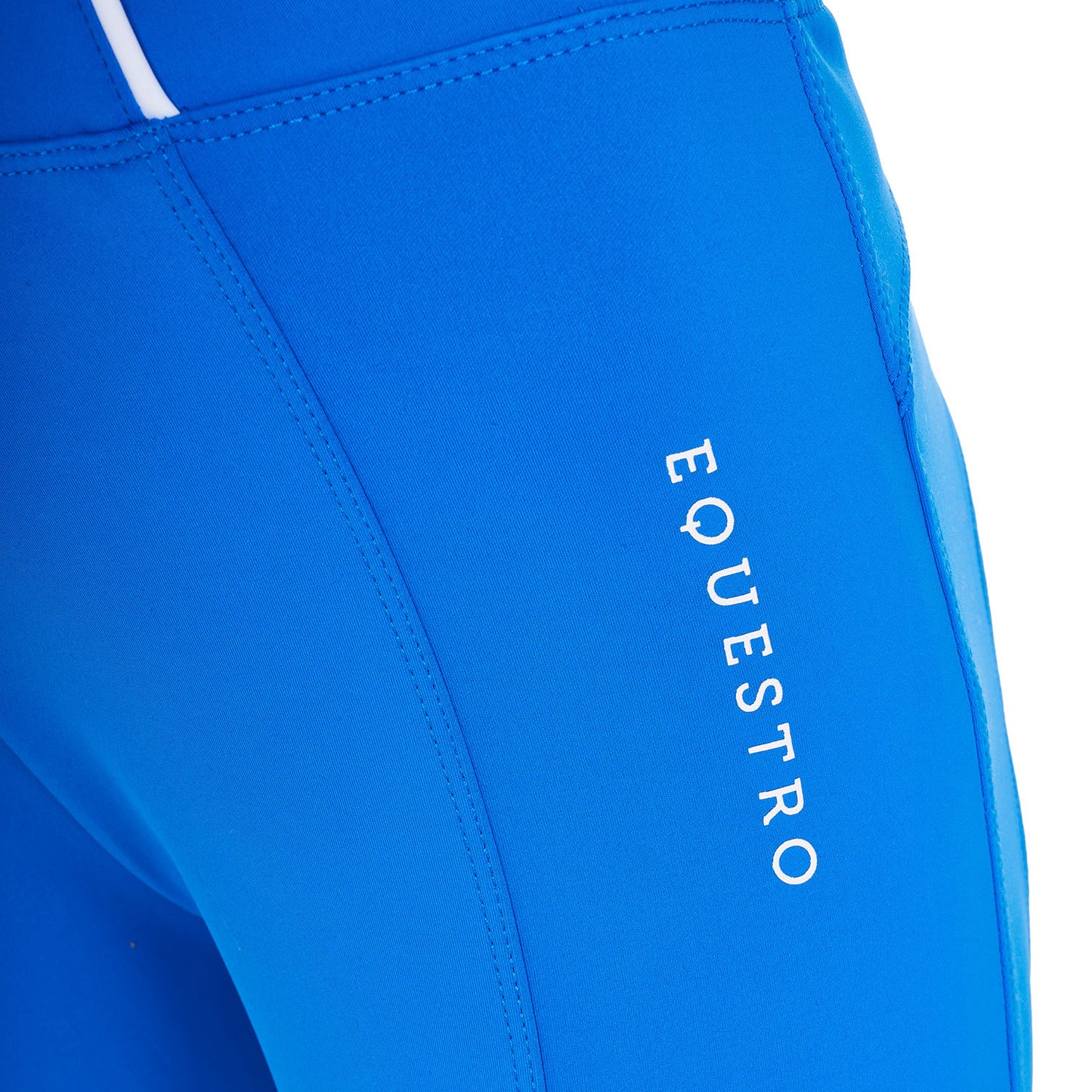 Leggings de niña slim fit full grip Equestro X FISE - Azzurro Savoia