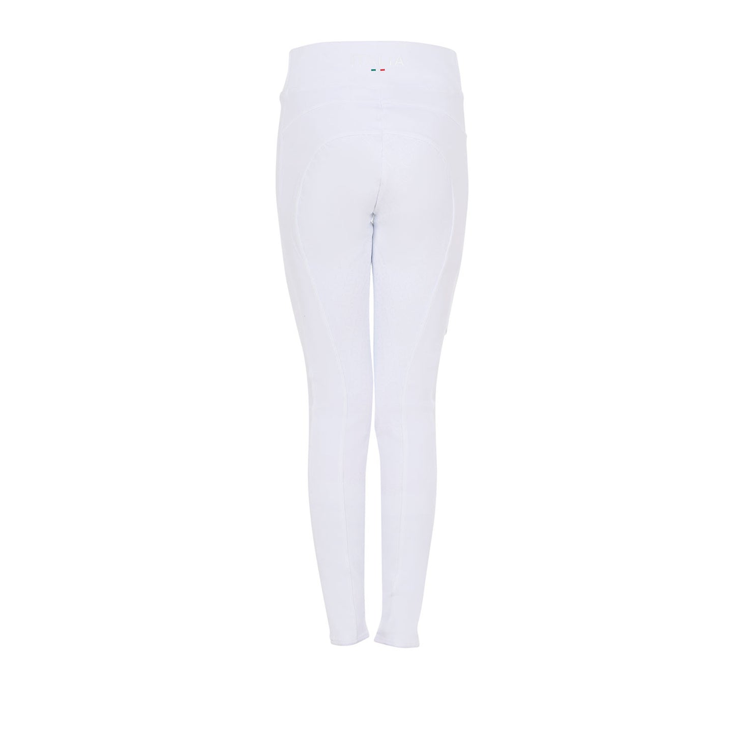 Leggings de niña slim fit full grip Equestro X FISE - Blanco
