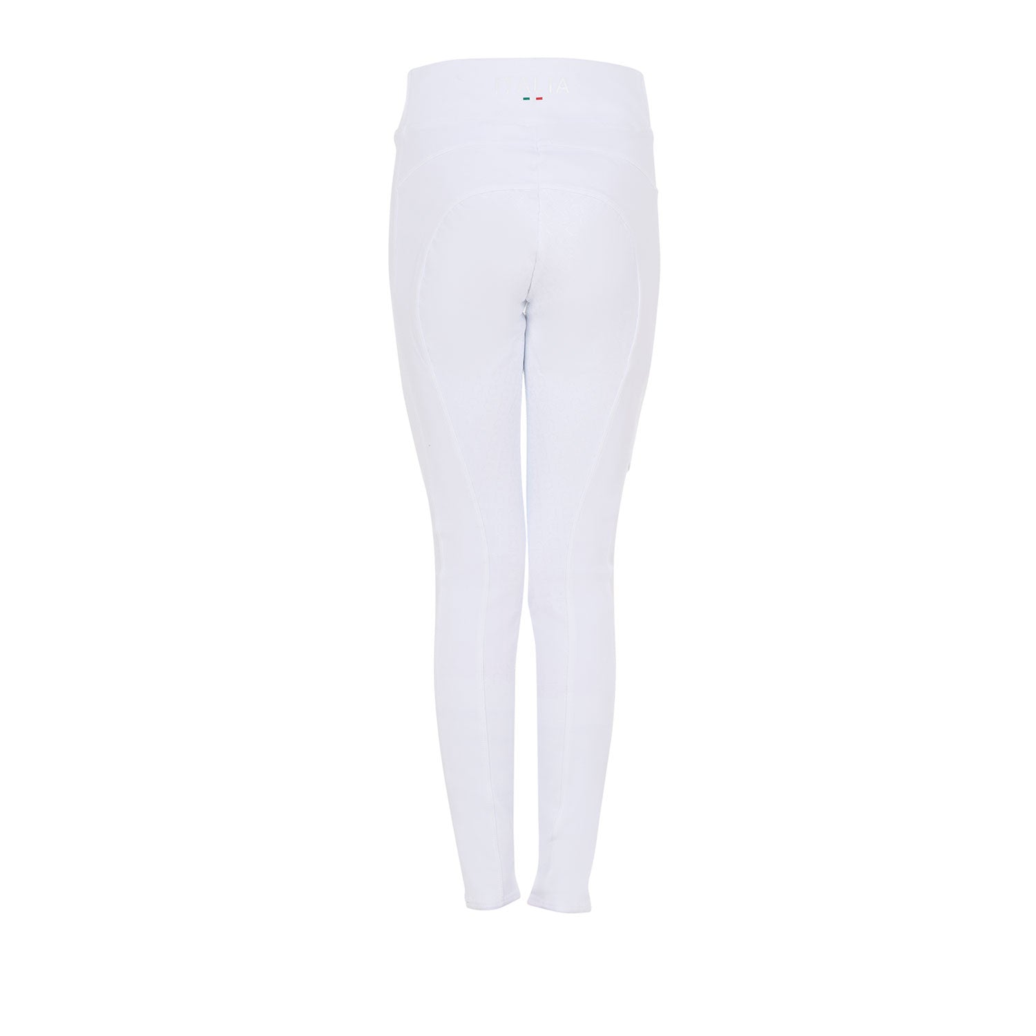 Leggings de niña slim fit full grip Equestro X FISE - Blanco