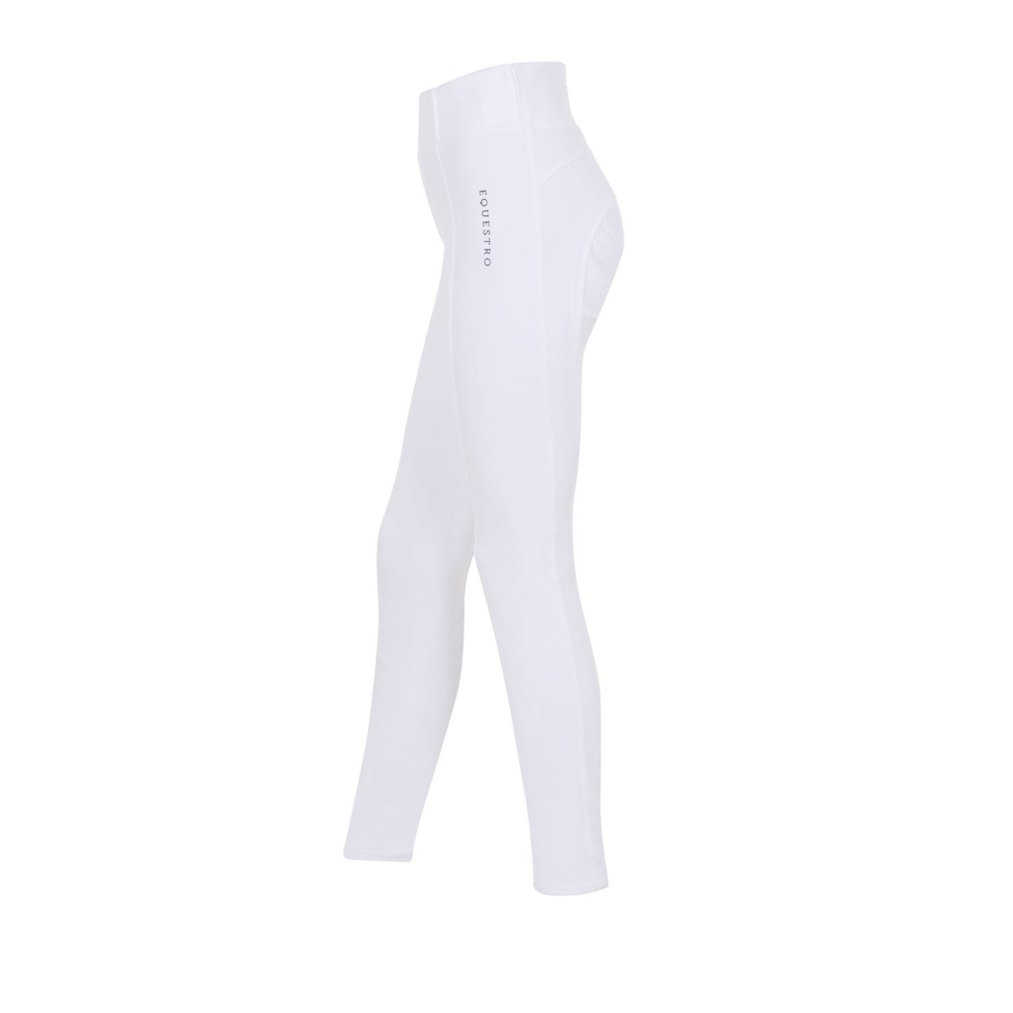 Leggings de niña slim fit full grip Equestro X FISE - Blanco