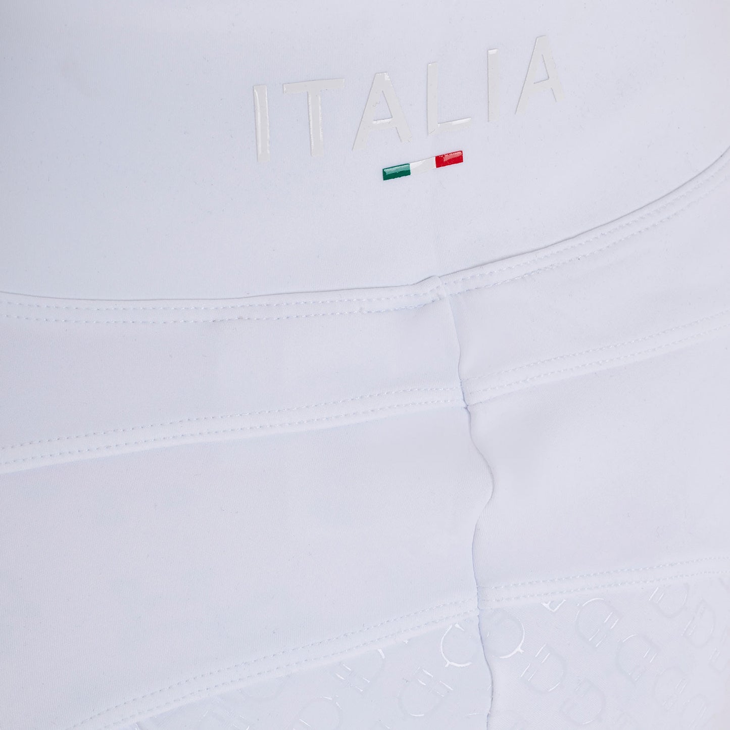 Leggings de niña slim fit full grip Equestro X FISE - Blanco