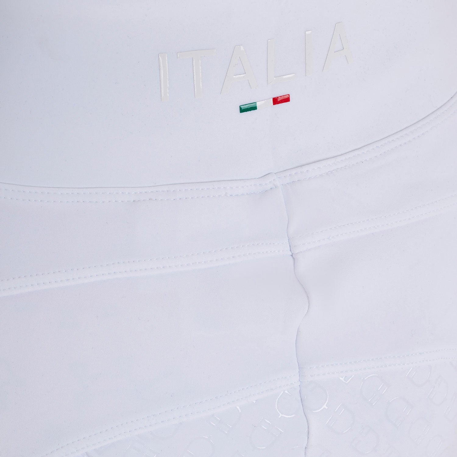 Leggings de niña slim fit full grip Equestro X FISE - Blanco