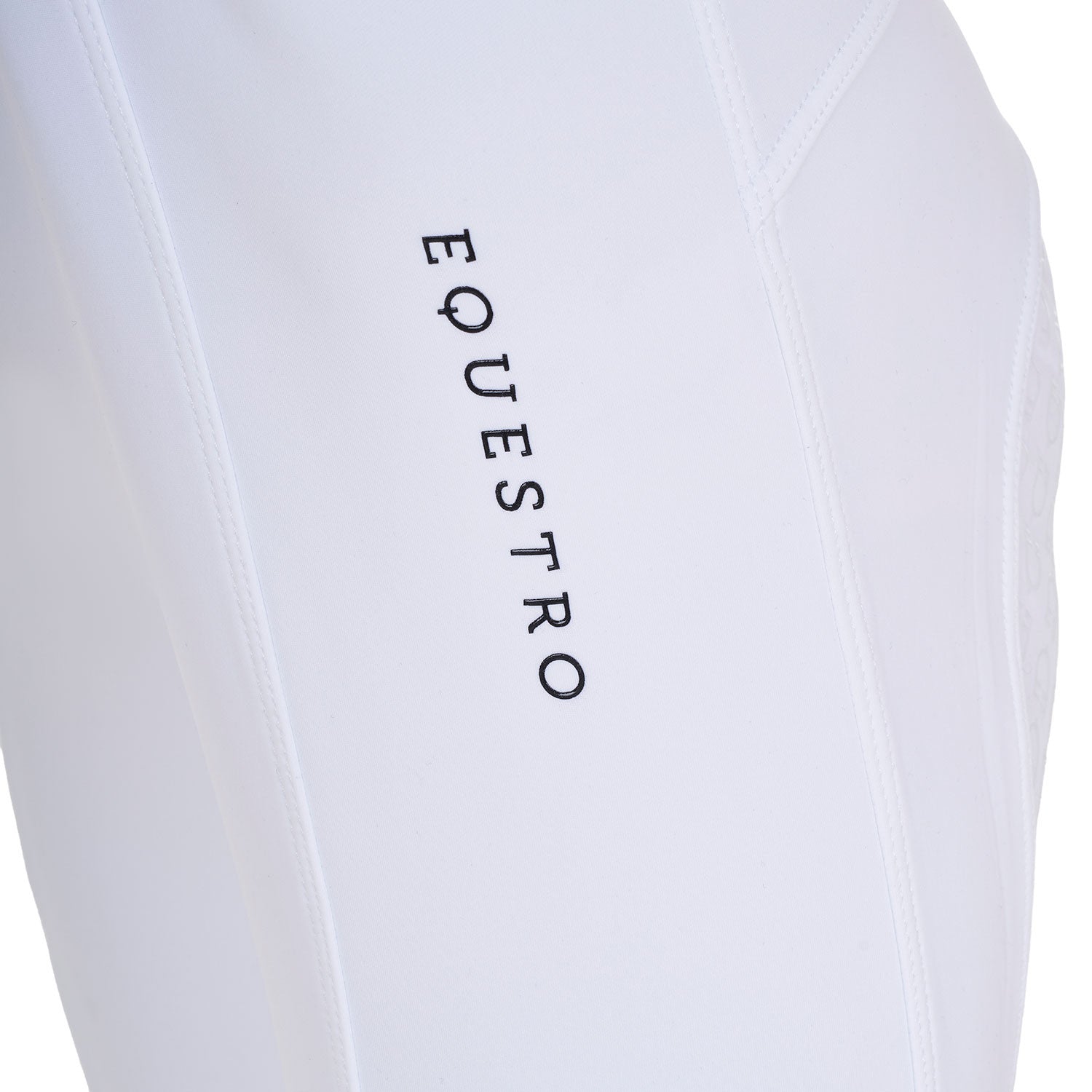 Leggings de niña slim fit full grip Equestro X FISE - Blanco
