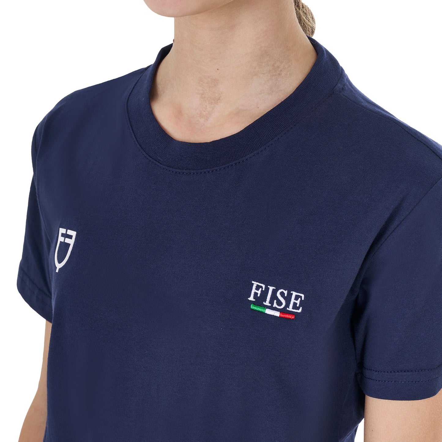 Camiseta unisex infantil slim fit Equestro X FISE - Navy Blazer
