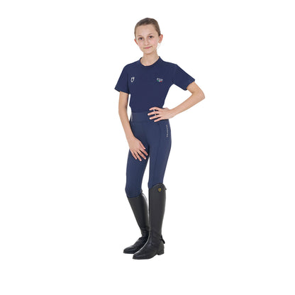 Camiseta unisex infantil slim fit Equestro X FISE - Navy Blazer