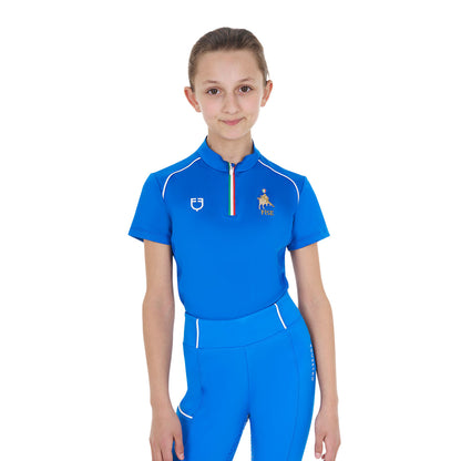 Polo unisex para niños de entrenamiento Equestro X FISE