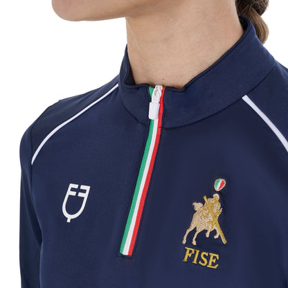 Capa base unisex para niños de entrenamiento Equestro X FISE - Navy Blazer