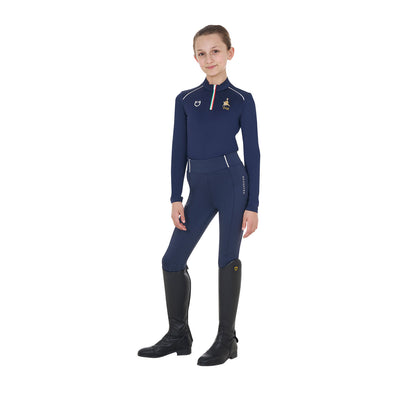 Capa base unisex para niños de entrenamiento Equestro X FISE - Navy Blazer