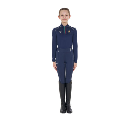 Capa base unisex para niños de entrenamiento Equestro X FISE - Navy Blazer