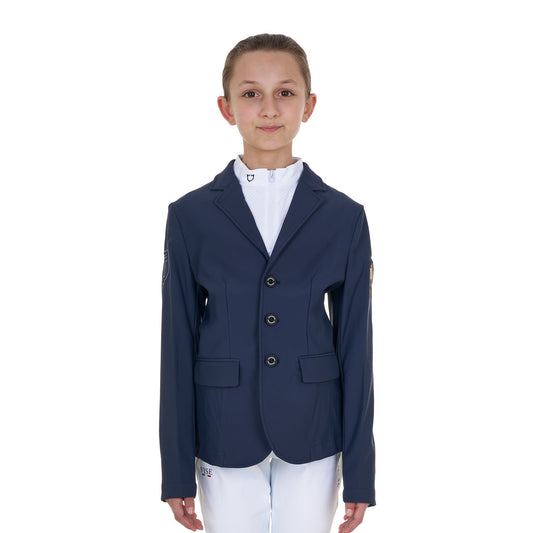 Chaqueta unisex infantil de concurso tres botones Equestro X FISE