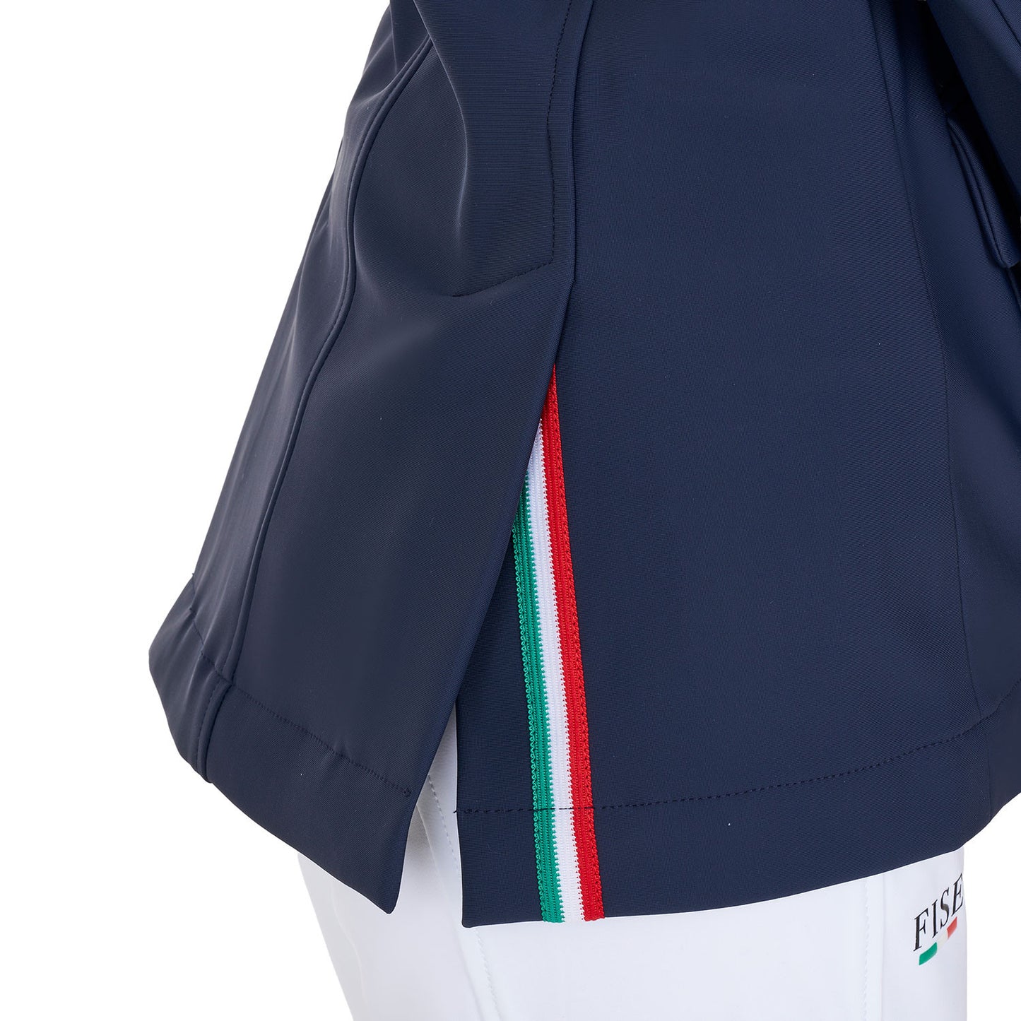 Chaqueta unisex infantil de concurso tres botones Equestro X FISE - Navy Blazer