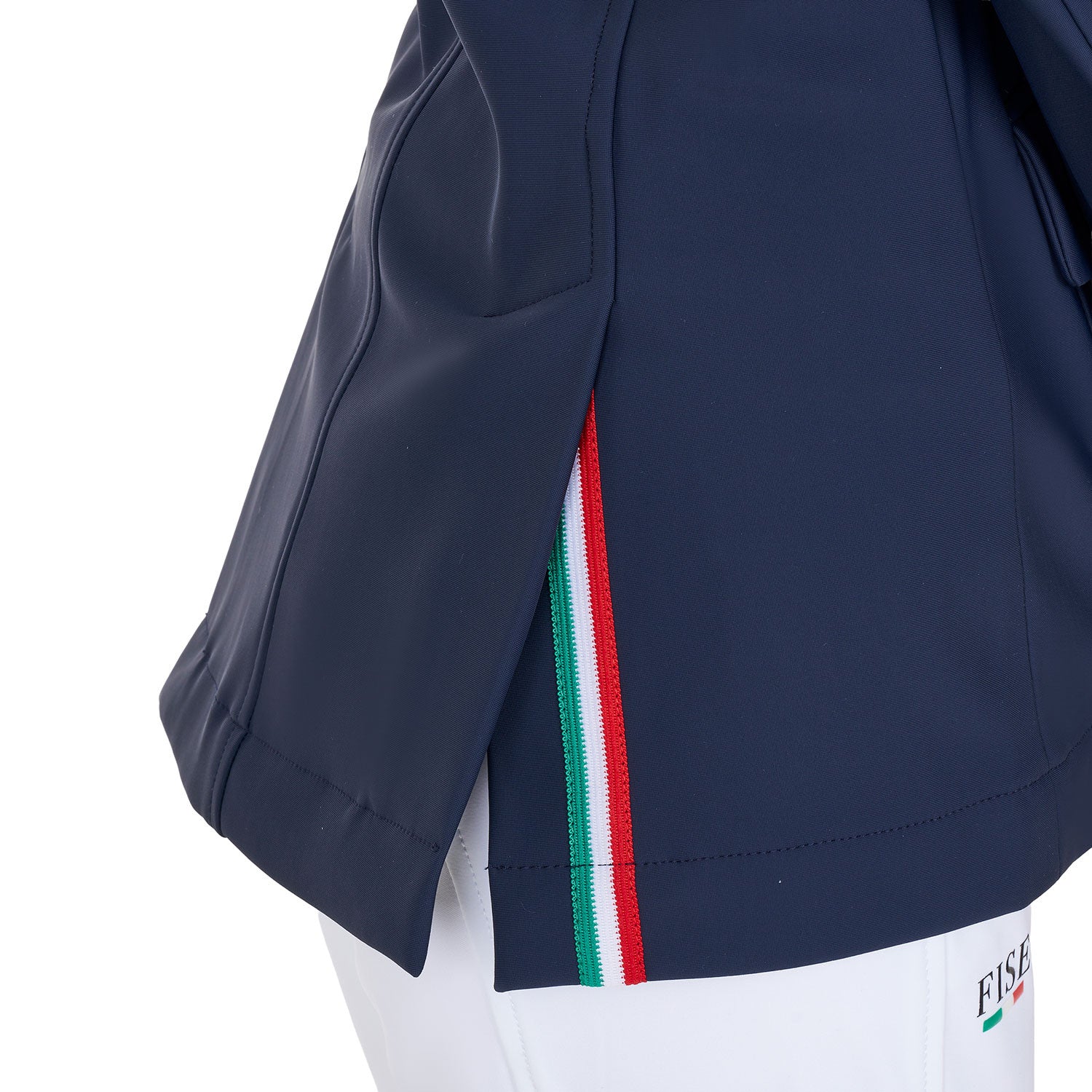 Chaqueta unisex infantil de concurso tres botones Equestro X FISE - Navy Blazer