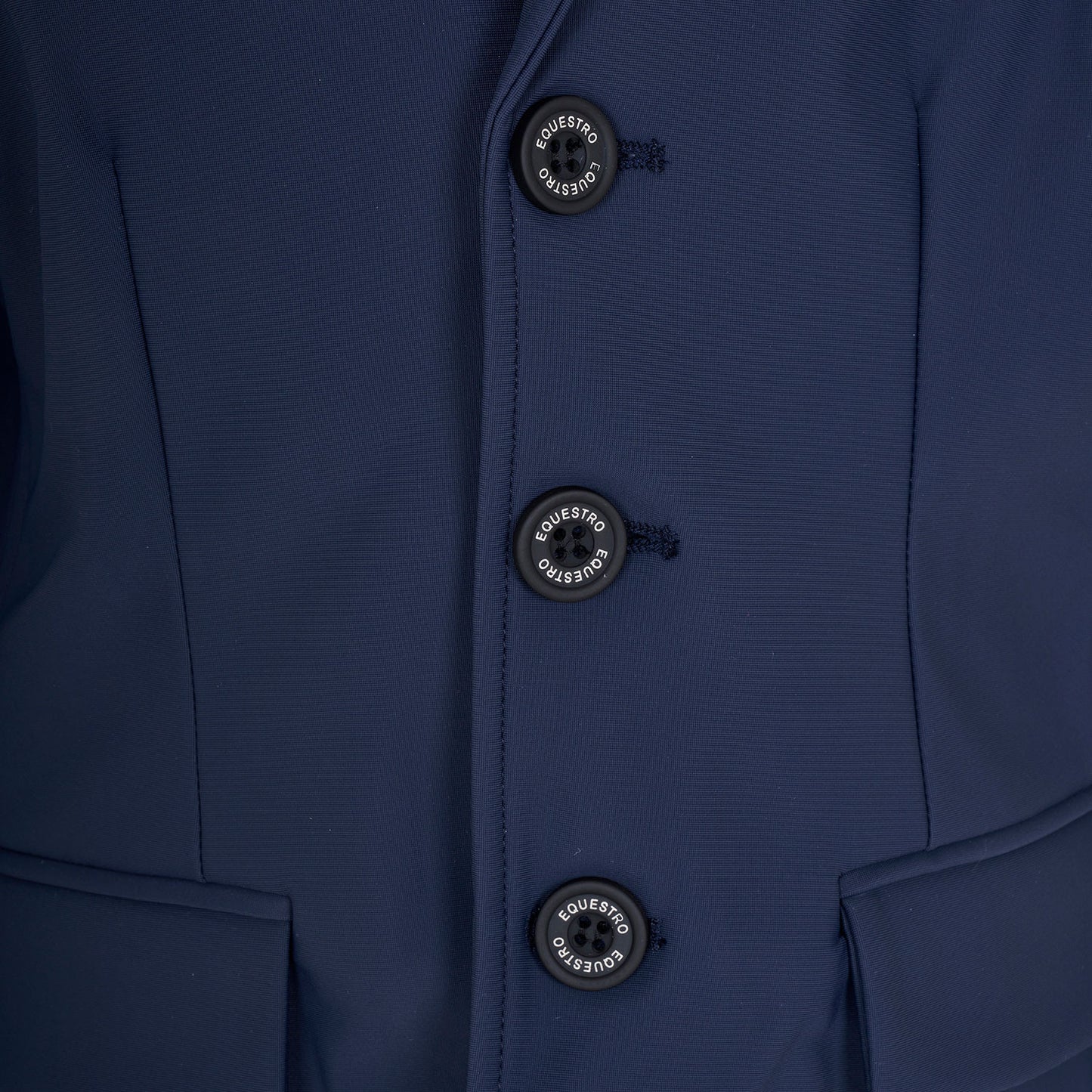 Chaqueta unisex infantil de concurso tres botones Equestro X FISE - Navy Blazer