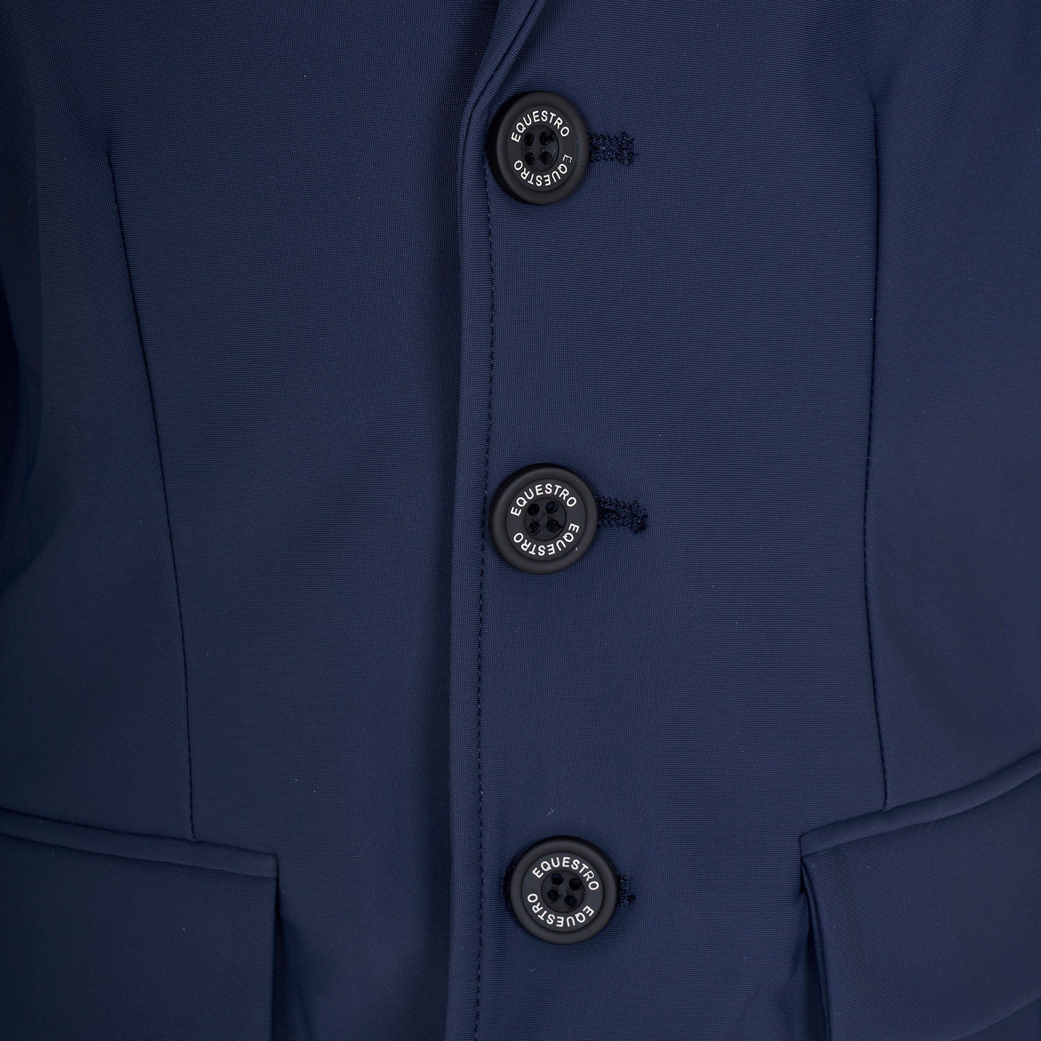 Chaqueta unisex infantil de concurso tres botones Equestro X FISE - Navy Blazer