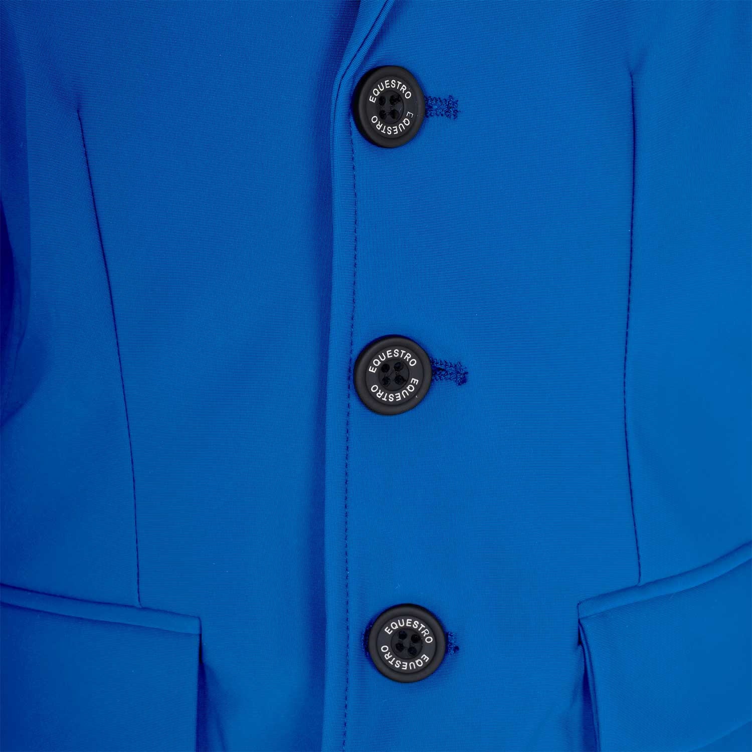Chaqueta unisex infantil de concurso tres botones Equestro X FISE - Azzurro Savoia