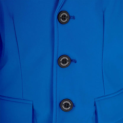 Chaqueta unisex infantil de concurso tres botones Equestro X FISE - Azzurro Savoia