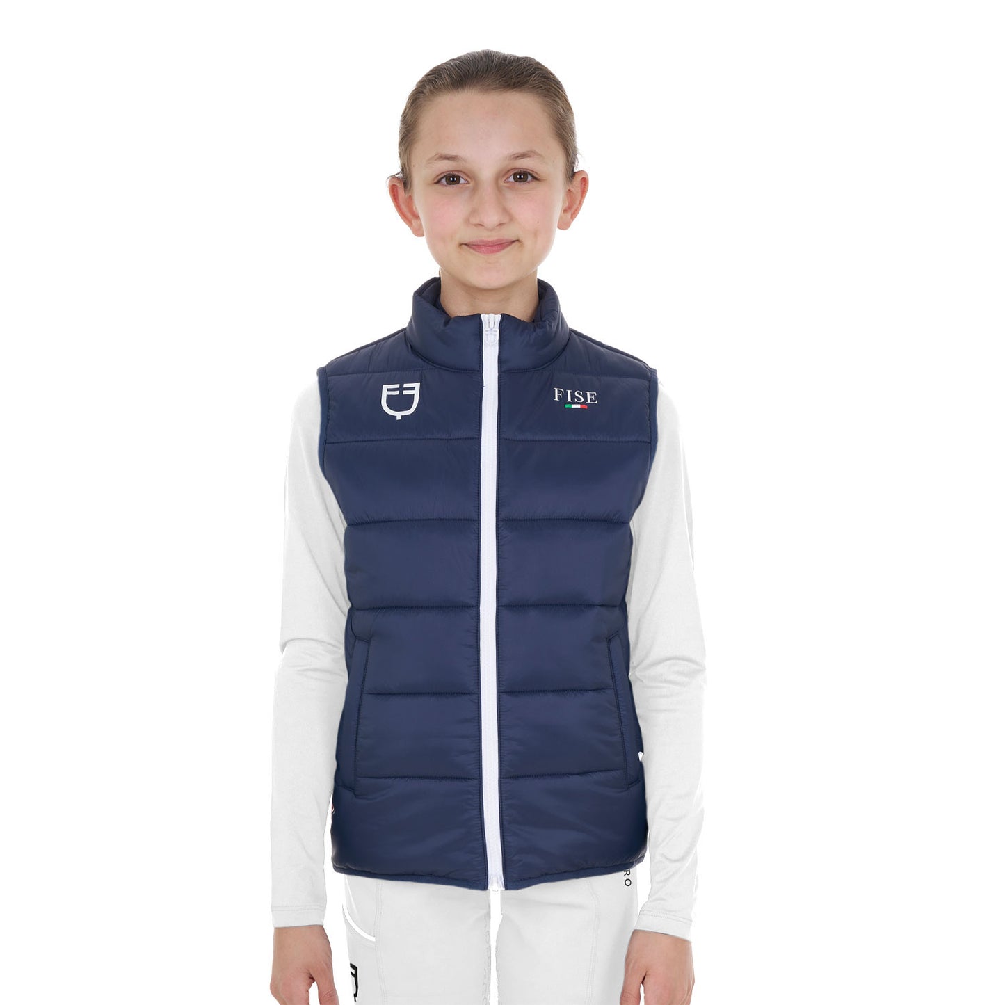 Chaleco sin mangas unisex para niños slim fit Equestro X FISE