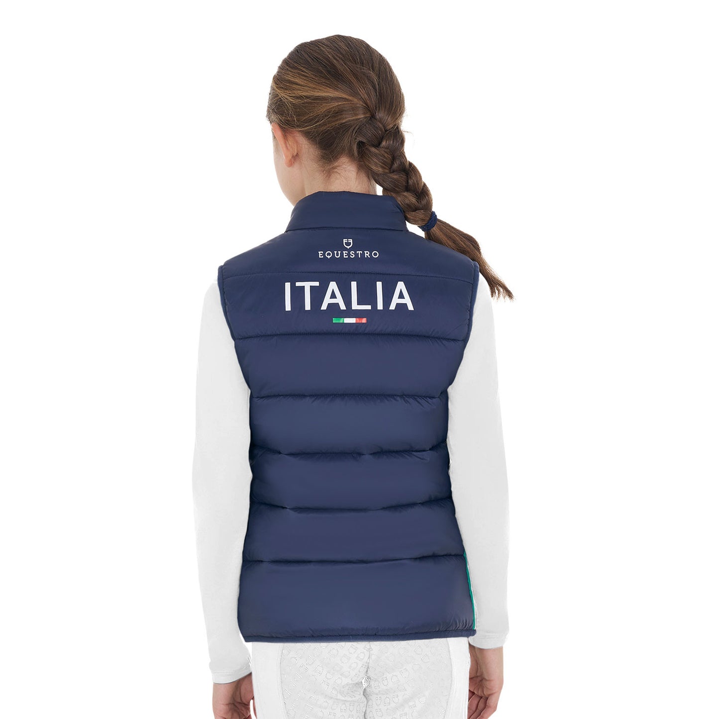Chaleco sin mangas unisex para niños slim fit Equestro X FISE - Navy Blazer