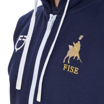 Sudadera unisex para niños con capucha Equestro X FISE - Navy Blazer