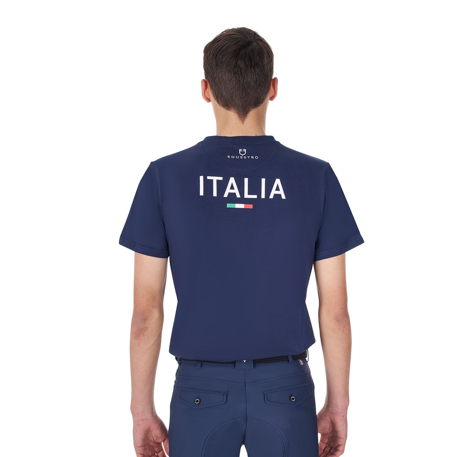 Camiseta de hombre slim fit Equestro X FISE - Navy Blazer